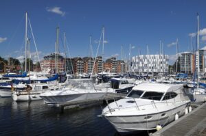 yachts at the ipswich marina 